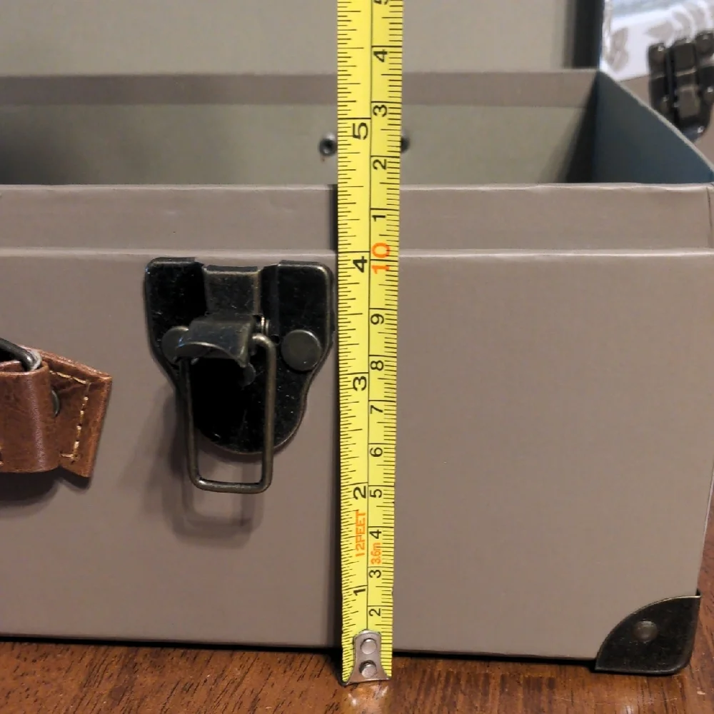 Elegant Floral Storage Box with Handle - Picture 6 of 8